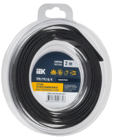 Трубка термоусадочная ТТУ нг-LS 8/4 черная (2м/упак) IEK UDR12-008-004-002-K02-T