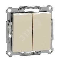 M-Trend Выключатель двухклавишный в рамку бежевый Schneider Electric MTN3115-1344