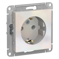 Розетка ATLASDESIGN с заземлением 16А механизм жемчуг Systeme Electric ATN000443