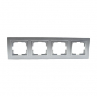 Рамка на 4 поста Mono Electric Despina серебро 102-210000-163
