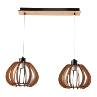 Подвесной светильник IMEX MD.9012-2-P-BK+WOOD