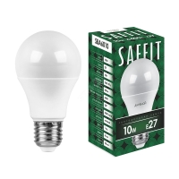 Лампа светодиодная LED 10вт Е27 дневной SAFFIT SBA6010 55006