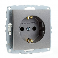 Розетка с заземлением Mono Electric Despina-Larissa 16А 250В антрацит 500-002421-117