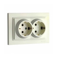 Розетка с заземлением двойная Mono Electric Despina 16А 250В крем 102-170004-120