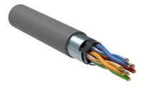 Витая пара F/UTP кат.5е 4 пары 24 AWG solid 305м PVC серый ITK LC1-C5E04-311