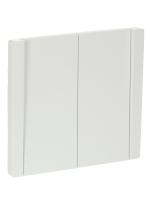 FORTE&PIANO Выключатель 2-клавишный проходной 10А FP207 белый IEK FP-V22-0-10-1-K01