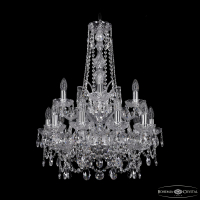 Подвесная люстра Bohemia Ivele Crystal 1411/10+5/195/h-77/2d Ni