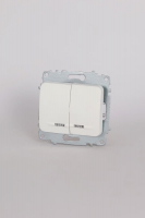 Выключатель двухклавишный с подсветкой ELBI Jazz 607-016200-203