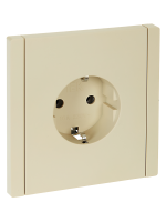 FORTE&PIANO Розетка 1-местная с заземлением без защитных шторок безвинтовое крепление 16А FP414 ваниль IEK FP-R11-16-1-K10