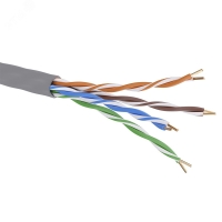 Витая пара CAT 5e U/UTP нг(А)-HF бухта 305м серый DKC RN5EUUA01GY