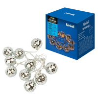 Гирлянда Uniel ULD-S1800-010/STB/3AA WARM WHITE IP20 DISCOBALLS