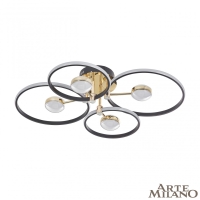 Потолочный светильник Arte Milano Ferrara 276140/4+4 BK/GD