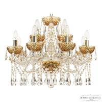 Подвесная люстра Bohemia Ivele Crystal 5413/8+4/200 G Amber/M-1F