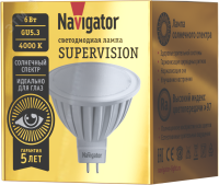 Лампа светодиодная 6вт NLL-MR16-6-230-4K-GU5.3-FR-SV Navigator Group 80552 25065