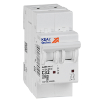 Выключатель автоматический двухполюсный 32А C 4.5кА AC OptiDin BM63-2C32-4.5-УХЛ3 КЭАЗ 326806