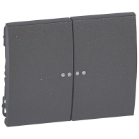 Клавиша Legrand Galea Life выключателя двойная с индикацией темная бронза 771279