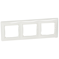 VALENA Рамка 3 поста горизонтальная белая Legrand/Daccord 694242