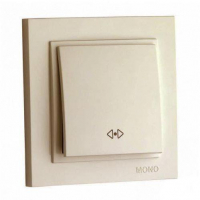 Выключатель одноклавишный перекресный Mono Electric Despina 10А 250В крем 102-170025-112