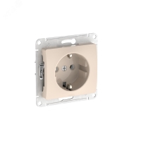 GLOSSA РОЗЕТКА с заземлением, 16А, быстрозажимные клеммы, БЕЖЕВЫЙ Systeme Electric GSL000243S