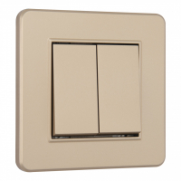 Выключатель двухклавишный Arte Milano SET16-1-30-2 shampan