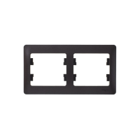 GLOSSA Рамка 2 поста горизонтальная шоколад Systeme Electric GSL000802