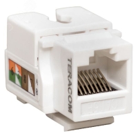Модуль Keystone TERACOM PRO Cat.5E RJ-45 неэкранированный 110 IDC 90 градусов белый EKF TRP-KSTN-90D-5EUTP-WH