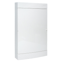 Щит комбинированный Unix белая дверь (2х18 (36) модулей + 1 монтажная плата) 4 габарит 651х396х112 IP40 EKF uх-2х18+1m-nw