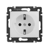 VALENA Розетка с заземлением со шторками в рамку белая Legrand/Daccord 774421