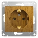 GLOSSA Розетка с заземлением в рамку дуб Systeme Electric GSL000543