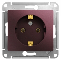 GLOSSA розетка с заземлением баклажановый Systeme Electric GSL001143