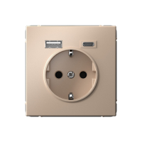 ARTGALLERY розетка 16А с 2 USB A+C, 5В/2.4А/3.0А. 2х5В/1.5А. механизм, песочный Systeme Electric GAL001232