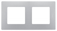 Рамка 2-постовая Legrand Etika алюминий 672552