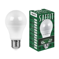 Лампа светодиодная LED 10вт Е27 теплый SAFFIT SBA6010 55004