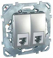 Розетка телефонная 2хRJ11 Schneider Electric Unica MGU5.9090.30ZD
