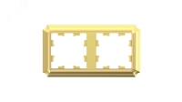 ATLASDESIGN ANTIQUE 2-постовая рамка, универсальная, ЗОЛОТО Systeme Electric ATN101602