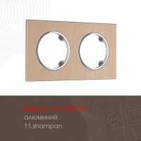 Рамка двухместная Arte Milano 502.11-2.shampan