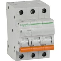Выключатель автоматический трехполюсный 63А С ВА63 4.5кА Schneider Electric 11229