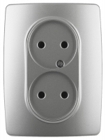 Розетка 2х2P Эра 12-2107-03 Б0031240