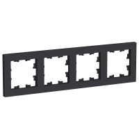 Рамка четырехпостовая ATLASDESIGN универсальная карбон Systeme Electric ATN001004