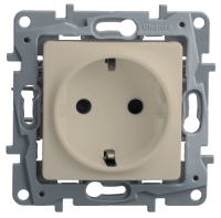 ETIKA Розетка с заземлением слоновая кость Legrand/Daccord 672321
