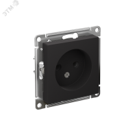 Розетка ATLASDESIGN без заземления 16А механизм карбон Systeme Electric ATN001041