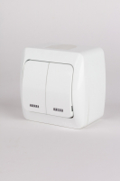 Выключатель двухклавишный с подсветкой ELBI Alsu 504-010200-203