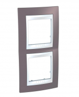 Рамка 2-постовая вертикальная Schneider Electric Unica Хамелеон MGU6.004V.876