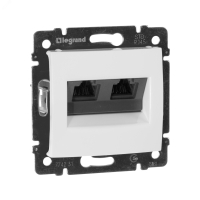 VALENA Розетка компьютерная RJ45х2 UTP белая Legrand 774231