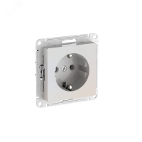ATLASDESIGN РОЗЕТКА с заземлением, 16А, быстрозажимные клеммы, ЖЕМЧУГ Systeme Electric ATN000443S