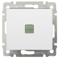 Переключатель одноклавишный на 2 направления Legrand Valena 10A 250V с подсветкой белый 774426