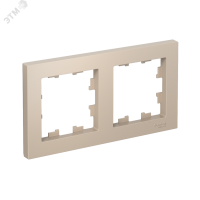 ATLASDESIGN рамка двухпостовая, универсальная, ПЕСОЧНЫЙ Systeme Electric ATN001202
