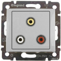 Розетка RCA Legrand Valena алюминий 770284