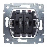 Переключатель двухклавишный на 2 направления Legrand Galea Life 10A 250V с подсветкой 775608