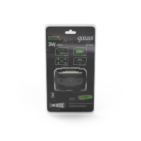 Налобный светодиодный фонарь Gauss аккумуляторный 40х60 130 лм GF405 GAUSS